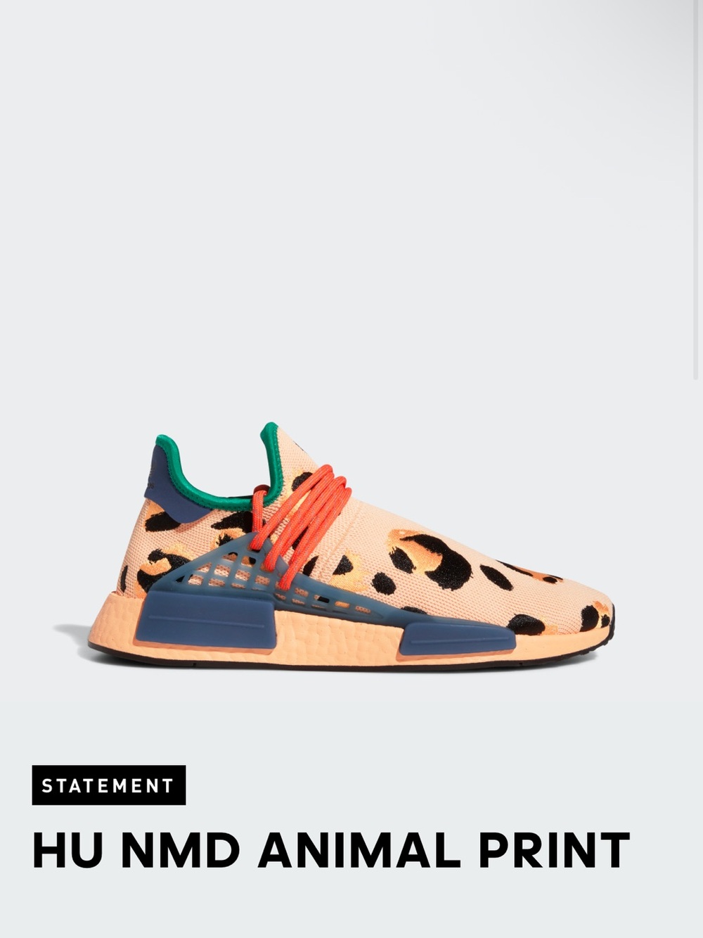 Adidas x Pharrell Williams HU NMD Animal Print GY0091 Women’s US 6 EU 38 2/3